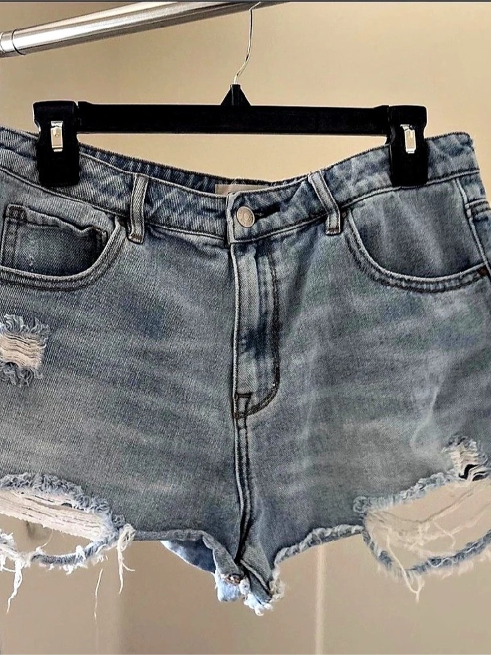 Pacsun High Rise Denim Shorts Blue Waist 30